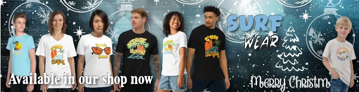 kzk101 shop ad XMAS 2025 SURF WEAR in shop 1170x300